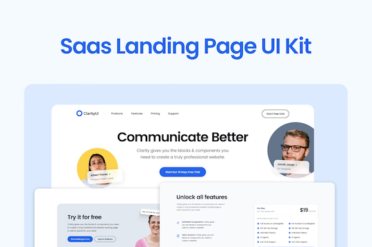 Saas Landing Page UI Kit