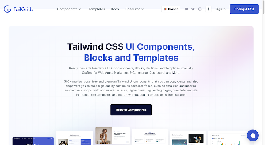 Tailgrids Component Library