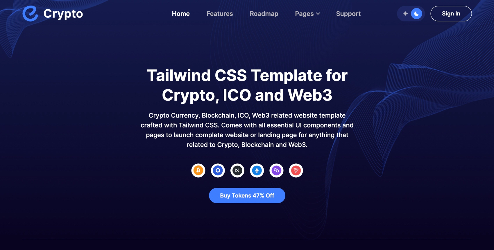 Crypto Blockchain - Tailwind CSS Template