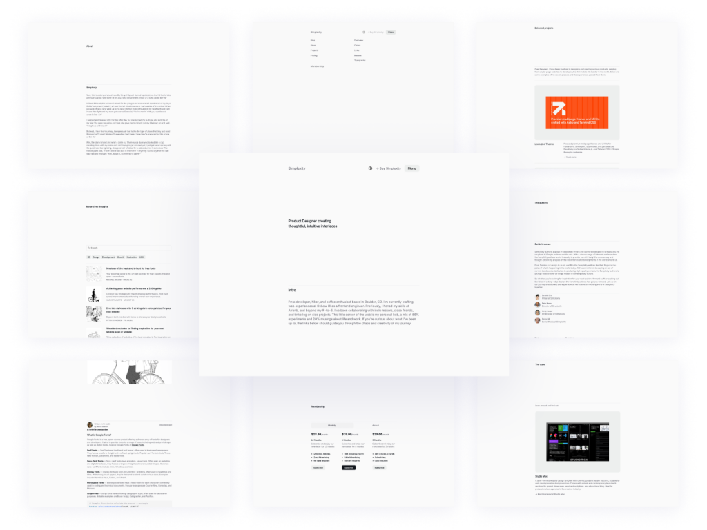 Simplexity Tailwind Astro Template