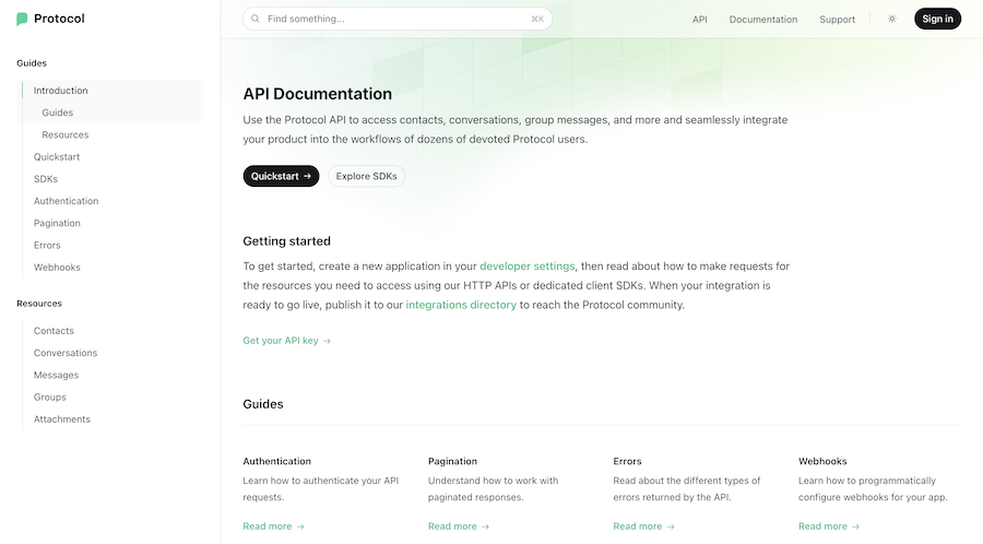 Protocol Tailwind Documentation Template