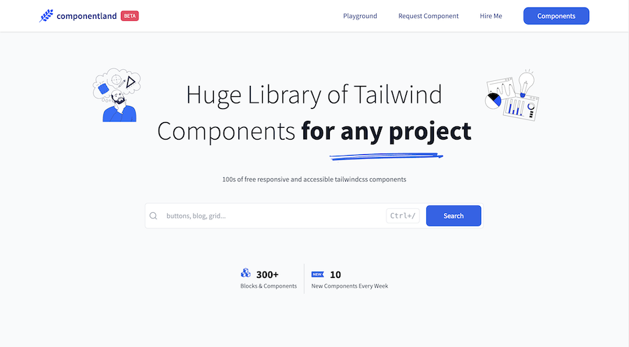 componentland Tailwind Component Library  1 of 1 images