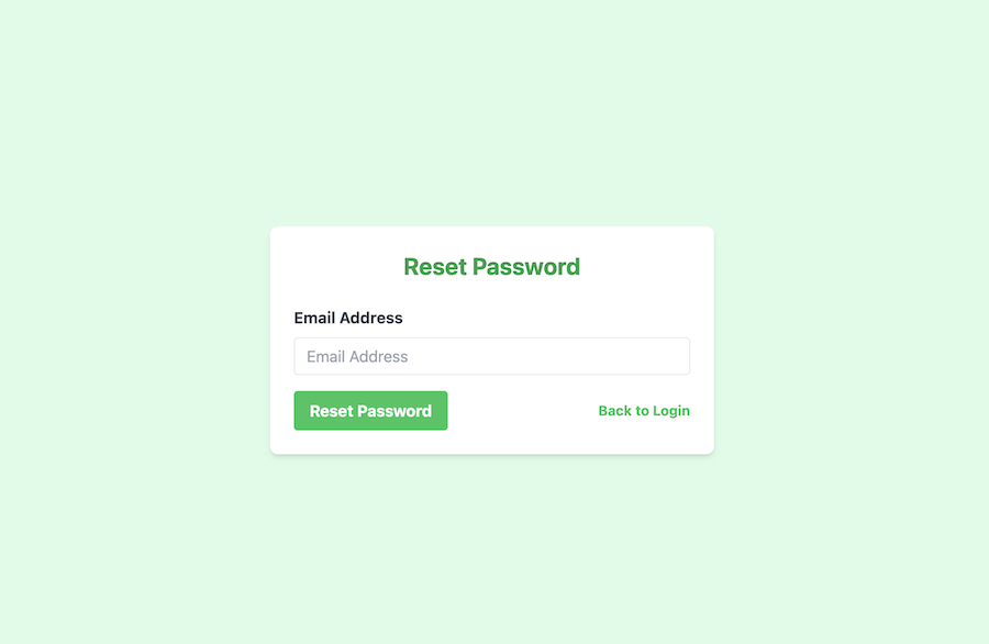 Tailwind CSS Reset Password Component