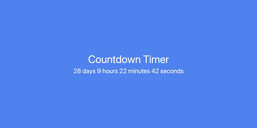 Tailwind CSS Countdown Timer
