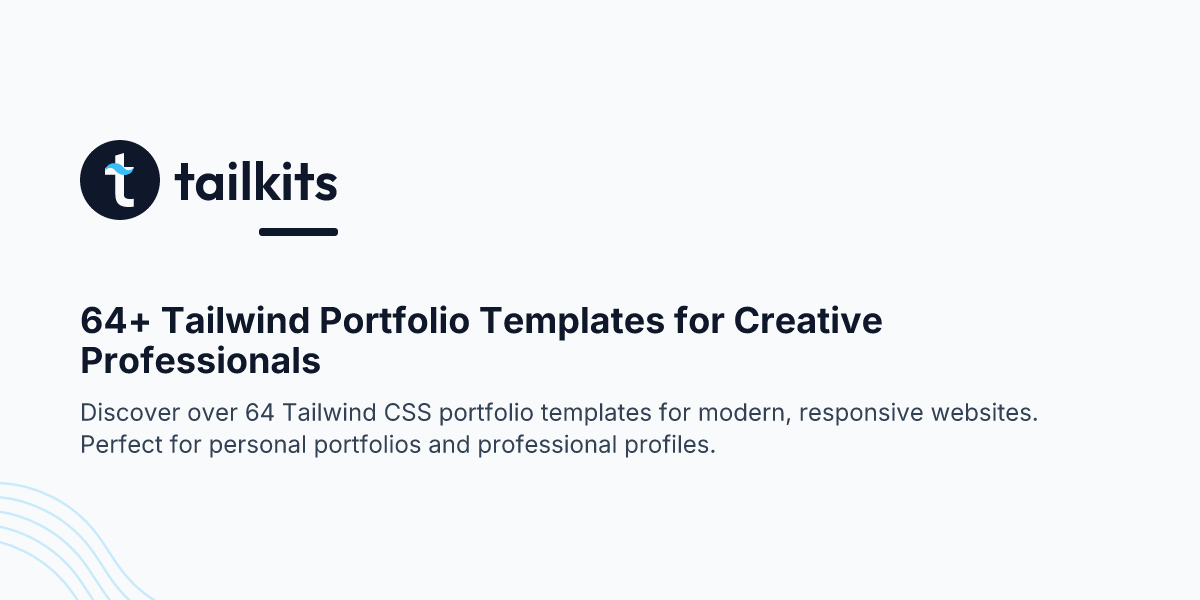 64+ Tailwind Portfolio Templates for Creative Professionals | Tailkits
