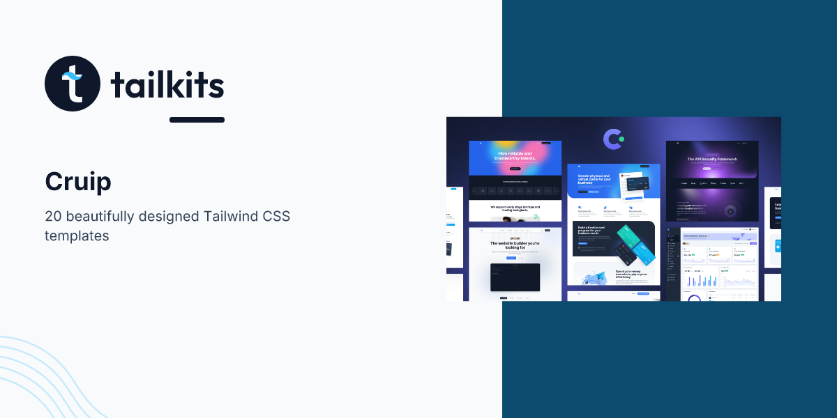 Cruip Templates - Tailwind CSS Bundle for React and HTML | Tailkits