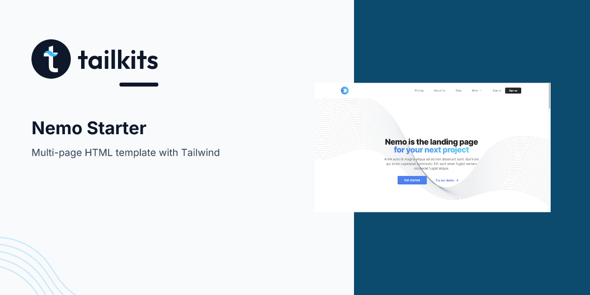 Nemo Starter – Tailwind HTML Template | Tailkits