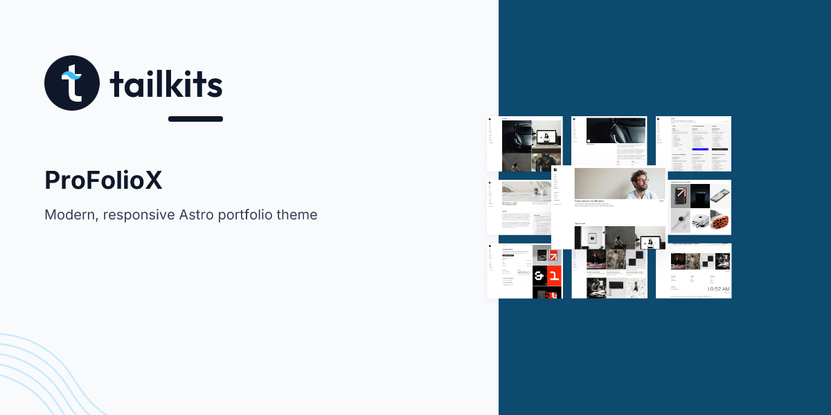 ProFolioX: Astro & Tailwind Portfolio Template | Tailkits
