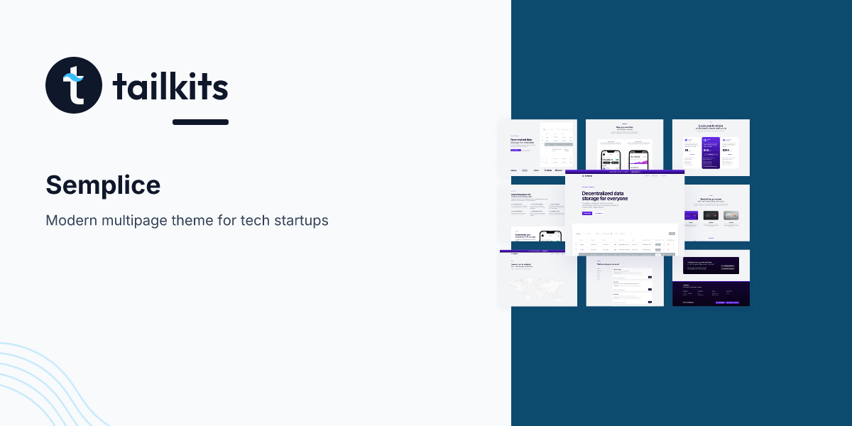 Semplice: Sleek Astro & Tailwind SaaS Template | Tailkits