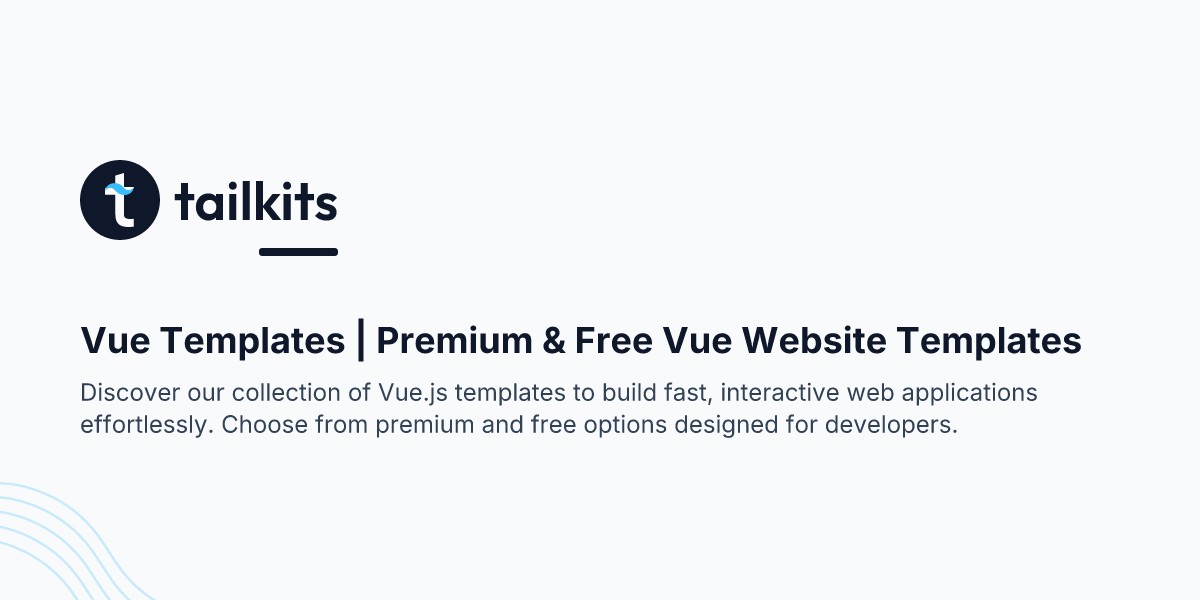 Vue Templates Premium Free Vue Website Templates Tailkits