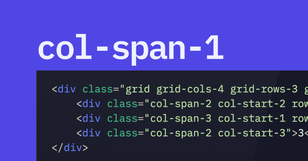 A Simple Guide to Using `col-span` in Tailwind CSS