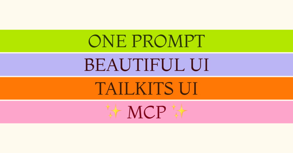 Tailkits UI with MCP