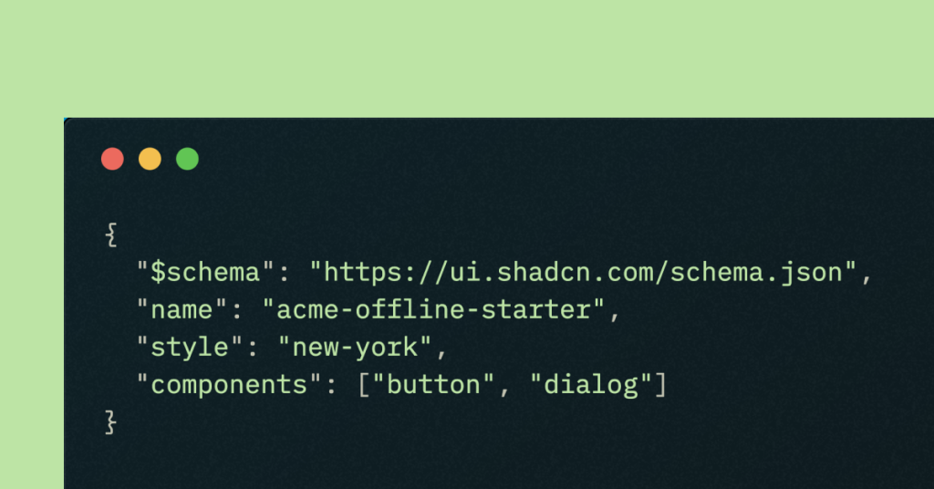 shadcn CLI Local File Support