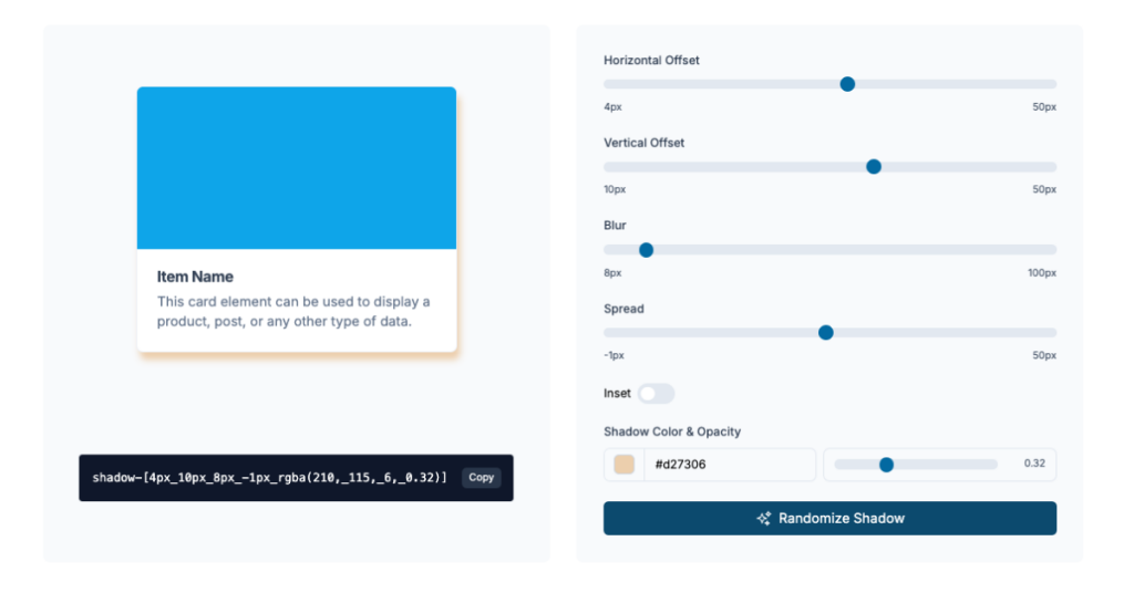 Tailwind Box Shadow Generator