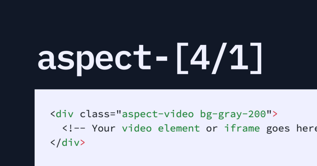 Mastering Tailwind CSS Aspect Ratios