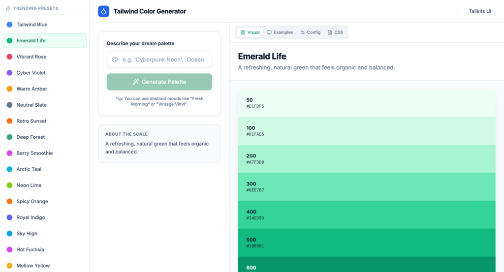 Tailwind CSS Color Generator Image 1