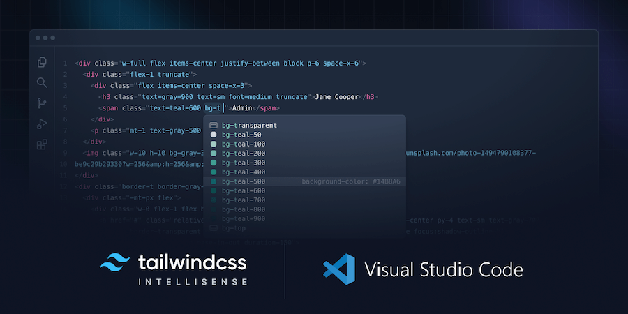 Tailwind CSS IntelliSense Image 1