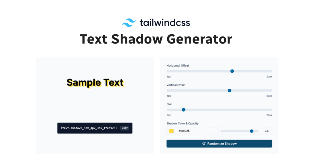 Tailwind Text Shadow Generator