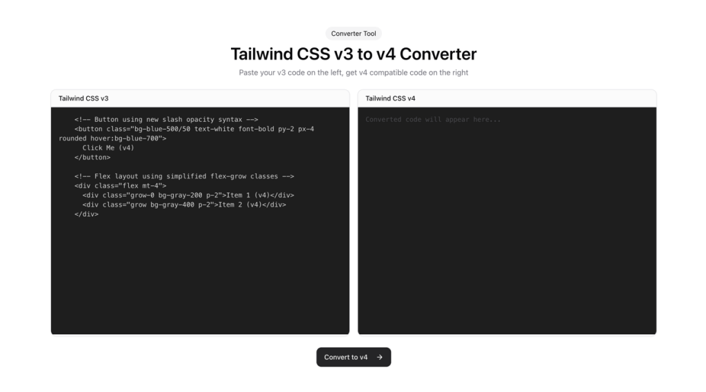 Tailwind v3 to v4 Converter Image 1