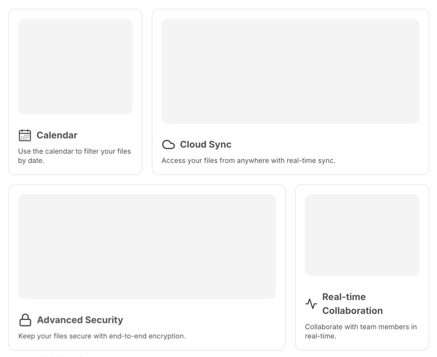 Bento Grids Component