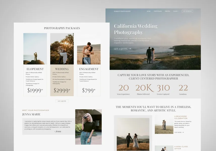 Horizon photography template