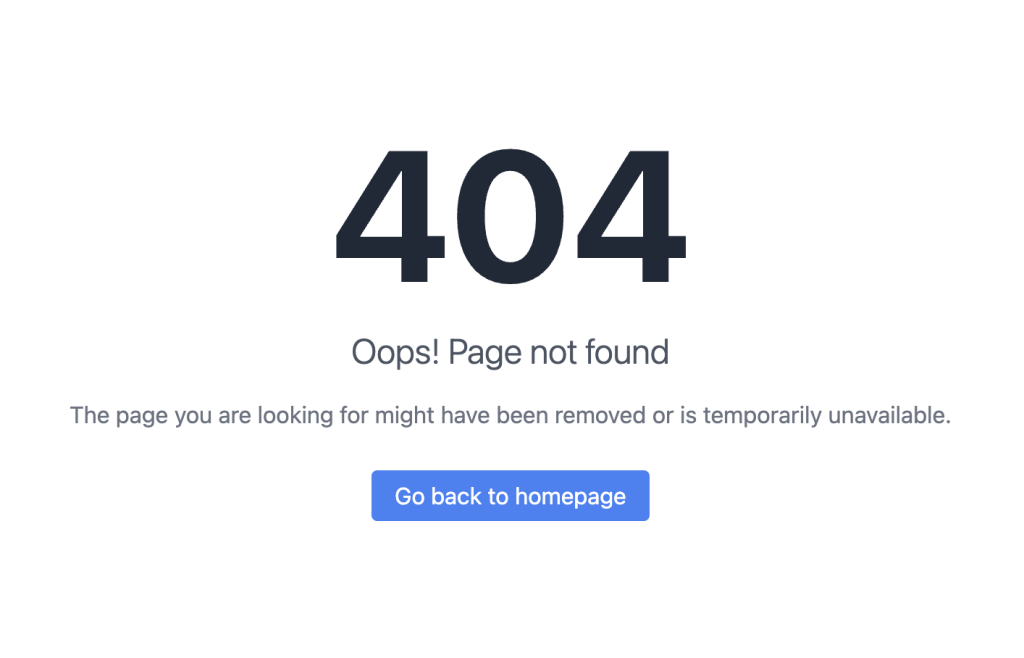 Custom Tailwind 404 Page