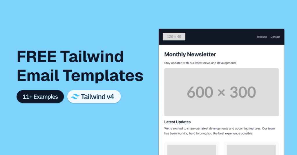 11 Free Tailwind Email Templates