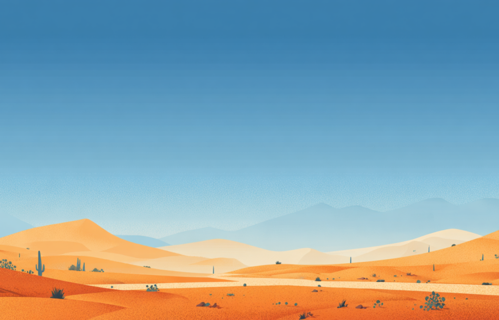 Orange Desert Dunes - Open Sky Hero Background