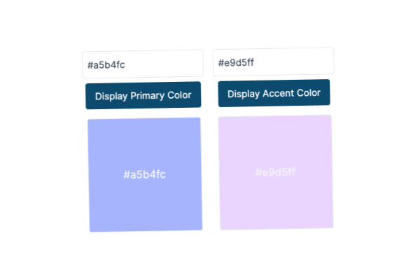 Primary and Accent Color Examples