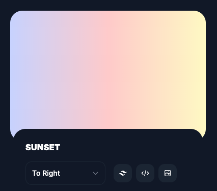 Sunset gradient color