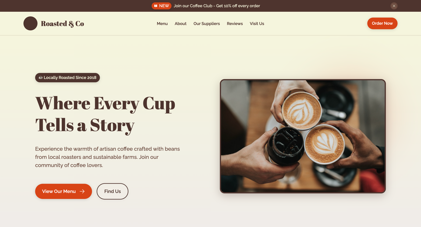 Landing page generated with Sonnet 4.5 in Cursor using by Tailkits UI MCP.