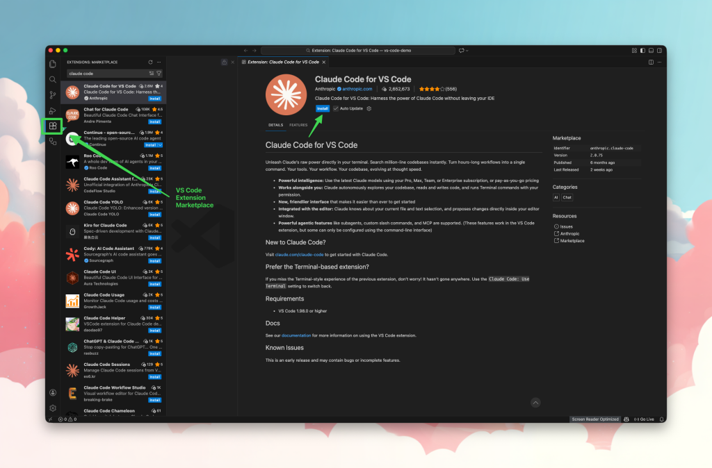 Claude Code Extension for VS Code