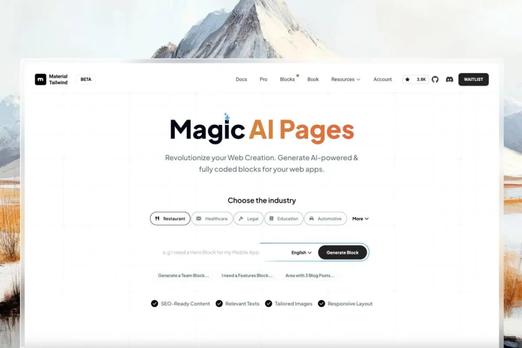 Magic AI Blocks - Pages