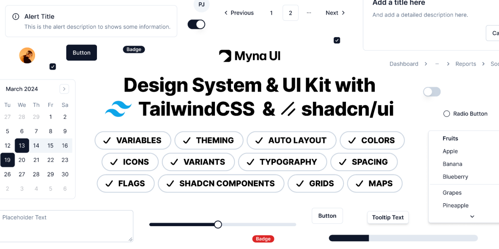 Myna UI Design System, Figma