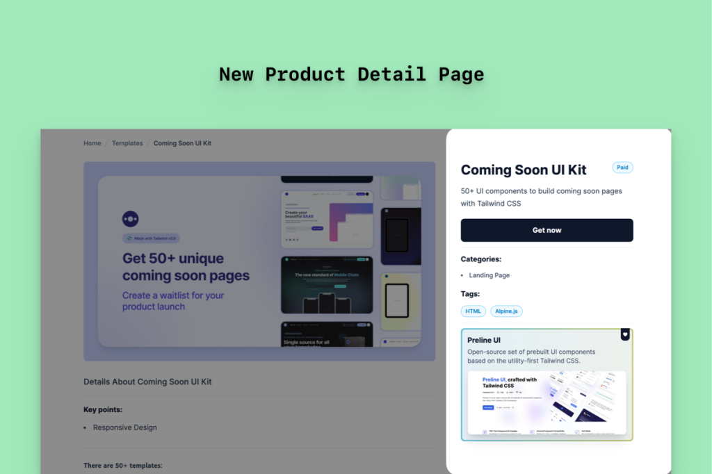 Product Details Page  - v2 Sidebar