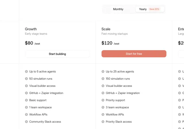 Notus AI Agent Template - Pricing
