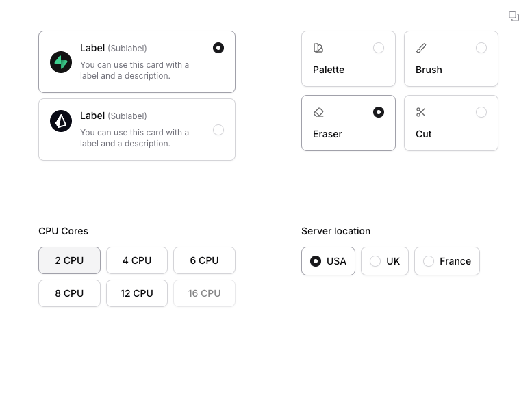 Origin UI - Radio Switch