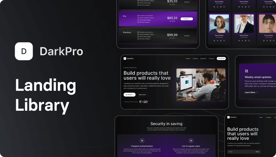 DarkPro Tailwind UI Library