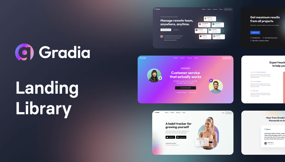 Gradia Tailwind Landing Page Template