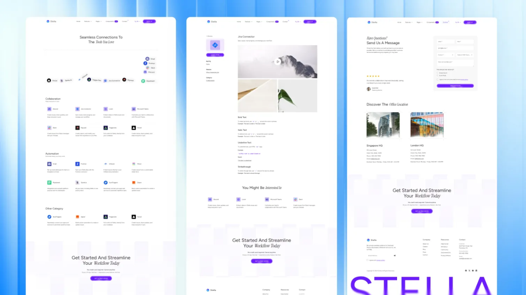Stella Astro Theme - SaaS Website Pages