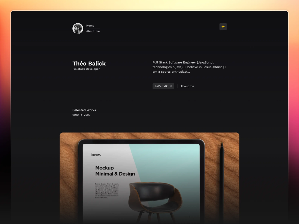 Tailfolio - Personal Website Template