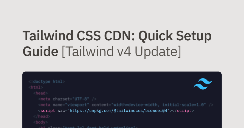  Tailwind CSS v4 Play CDN