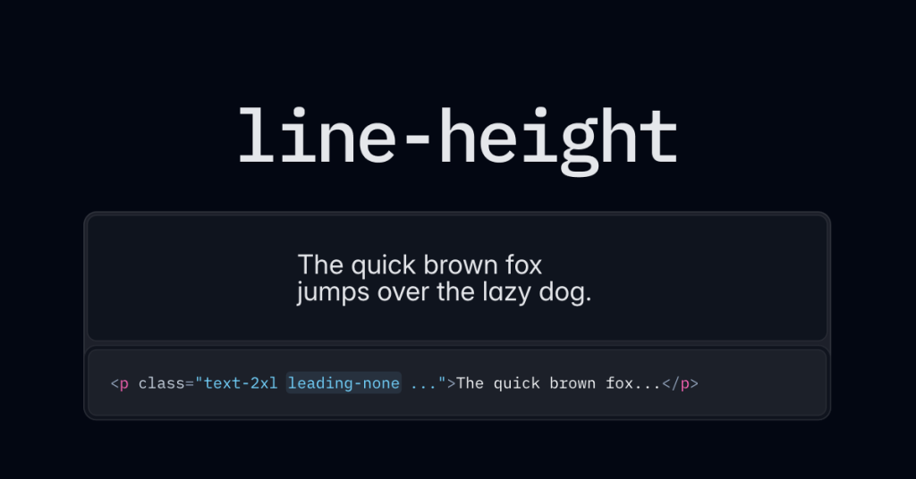 Tailwind Leading Font - Control Line Height