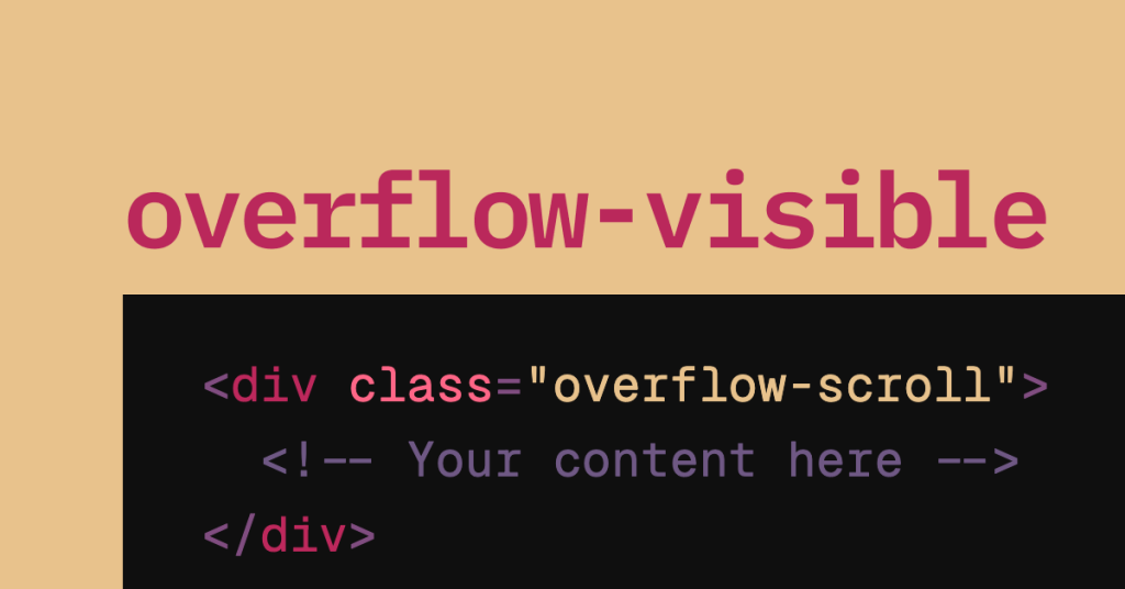 Tailwind CSS: overflow-visible