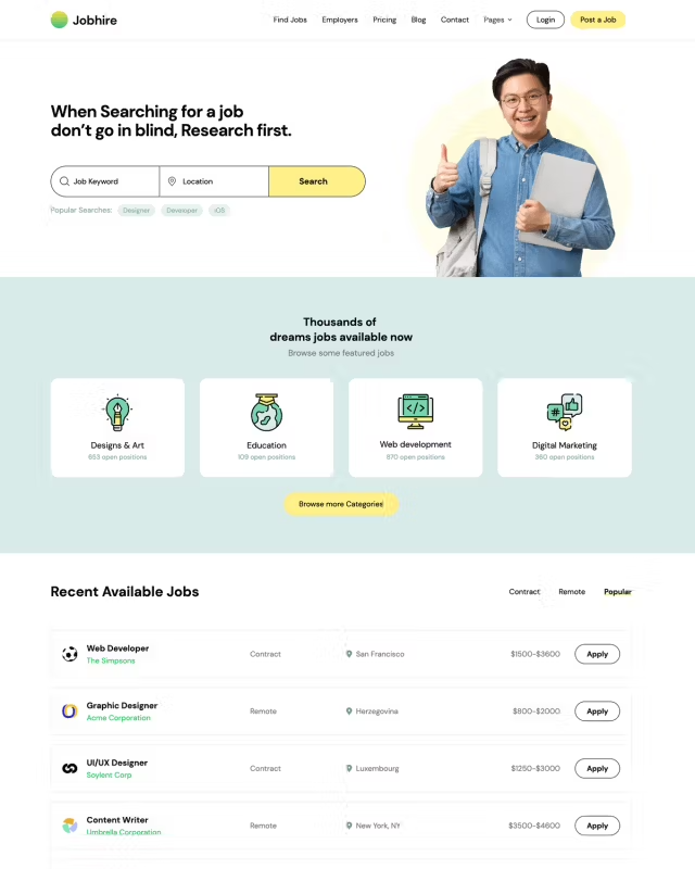 Jobhire Template - Tailwind Next.js Template