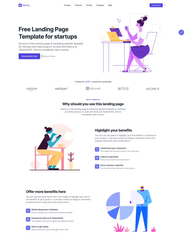 Nextly Template - Tailwind Next.js Template