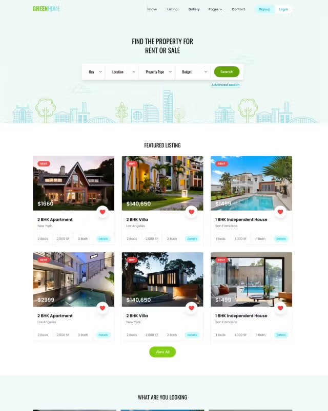 Greenhome Template - Tailwind Next.js Template